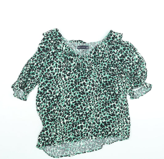 Womens UK Size 10 Marks and Spencer Green Basic Blouse