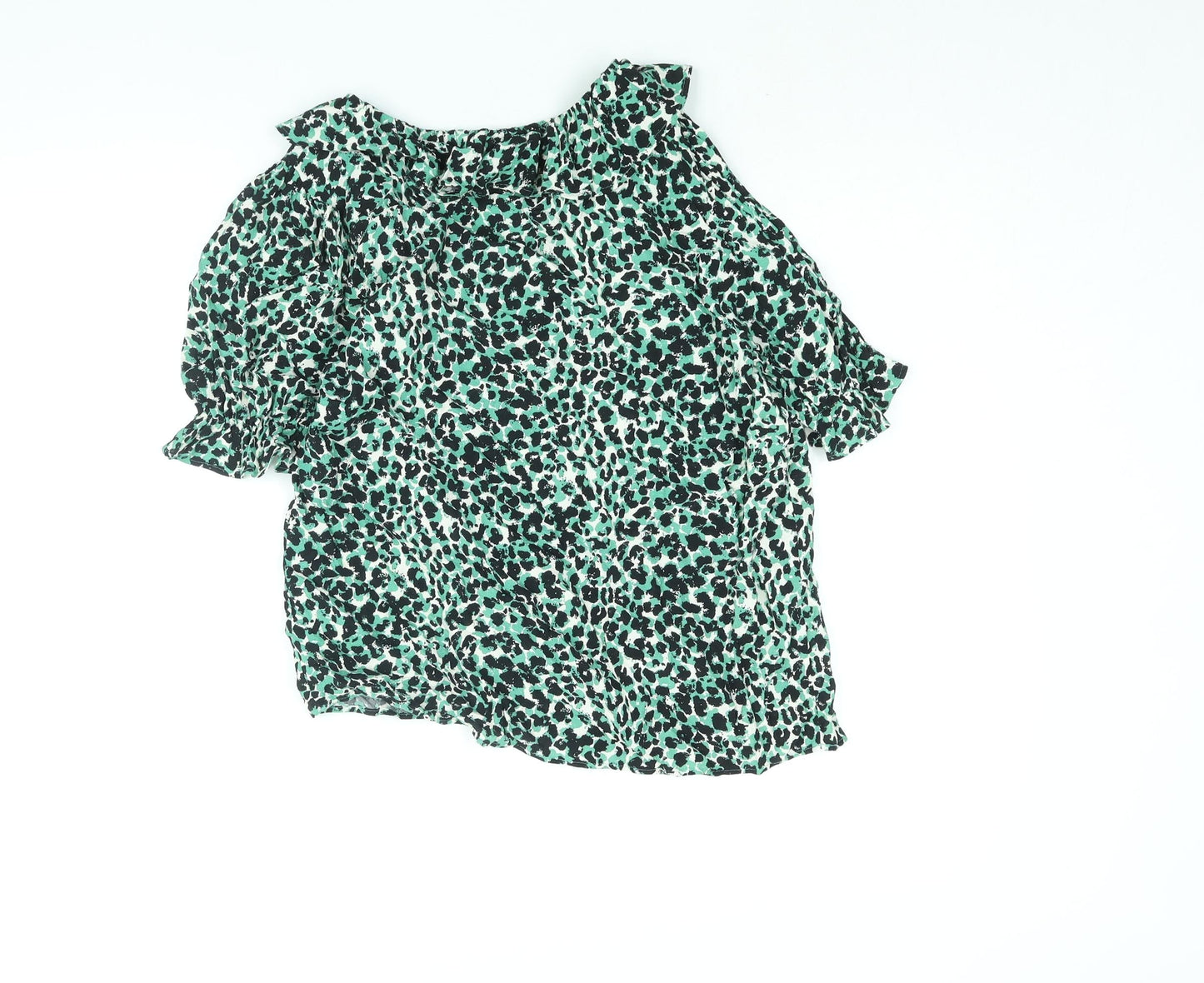 Womens UK Size 10 Marks and Spencer Green Basic Blouse