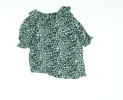 Womens UK Size 10 Marks and Spencer Green Basic Blouse