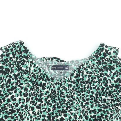 Womens UK Size 10 Marks and Spencer Green Basic Blouse