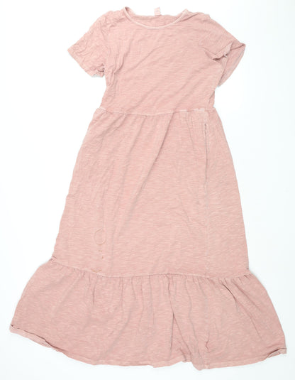 Old Navy Womens Pink Cotton Shift Size M Round Neck Pullover