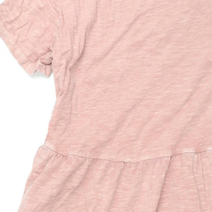 Old Navy Womens Pink Cotton Shift Size M Round Neck Pullover