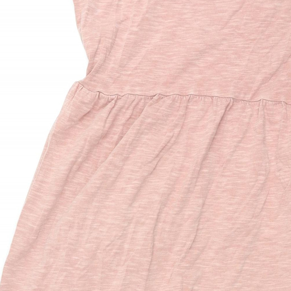 Old Navy Womens Pink Cotton Shift Size M Round Neck Pullover