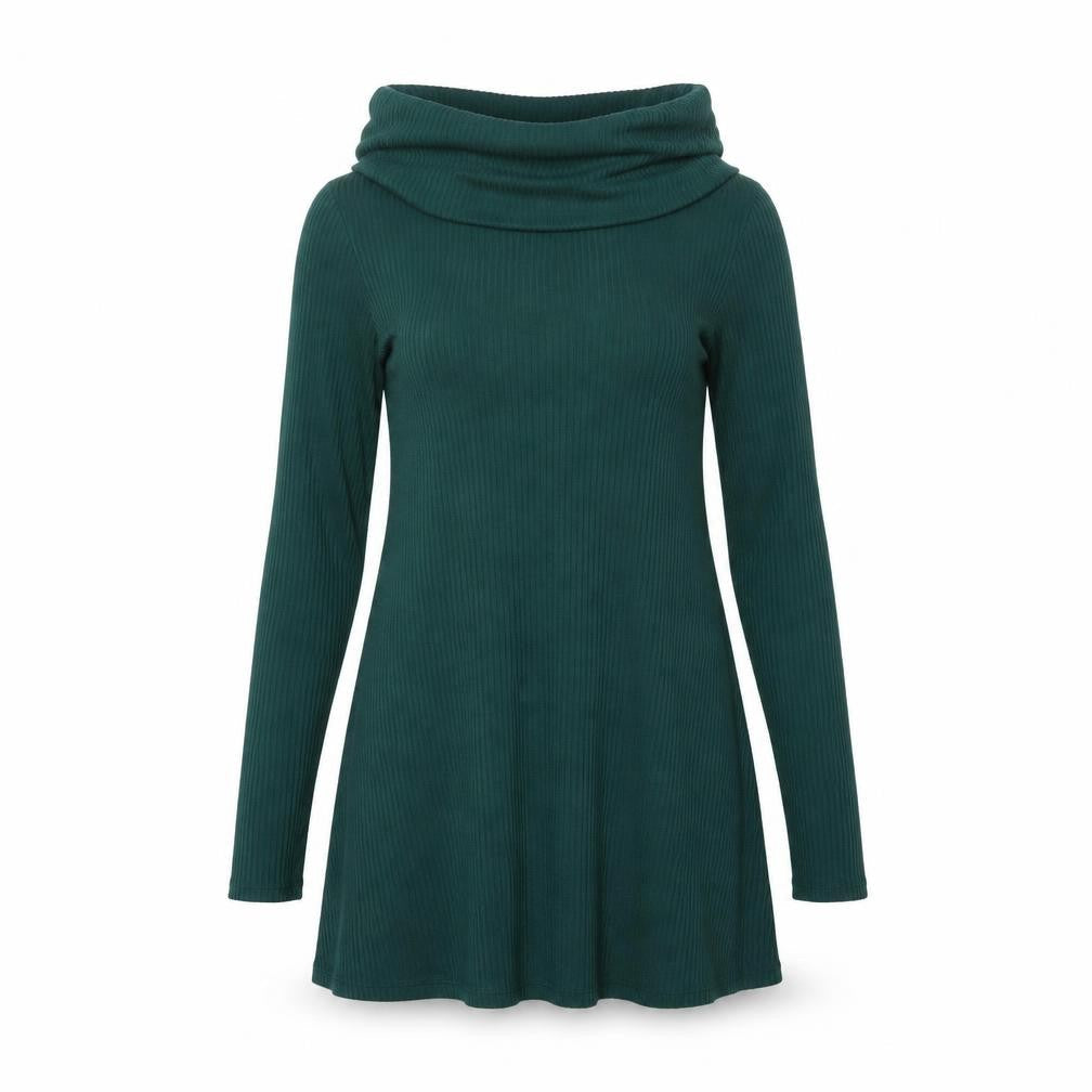 Apricot Womens Green Viscose A-Line Size 8 Roll Neck Pullover