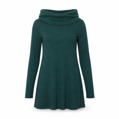 Apricot Womens Green Viscose A-Line Size 8 Roll Neck Pullover