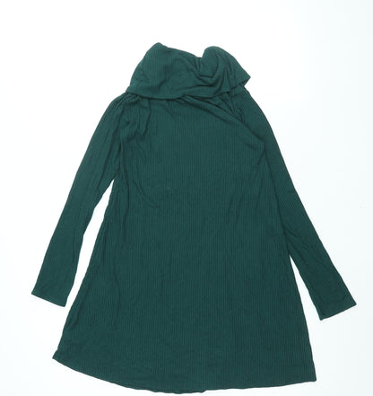 Apricot Womens Green Viscose A-Line Size 8 Roll Neck Pullover