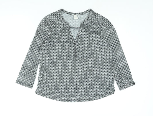 Womens UK Size S H&M Grey Basic Blouse