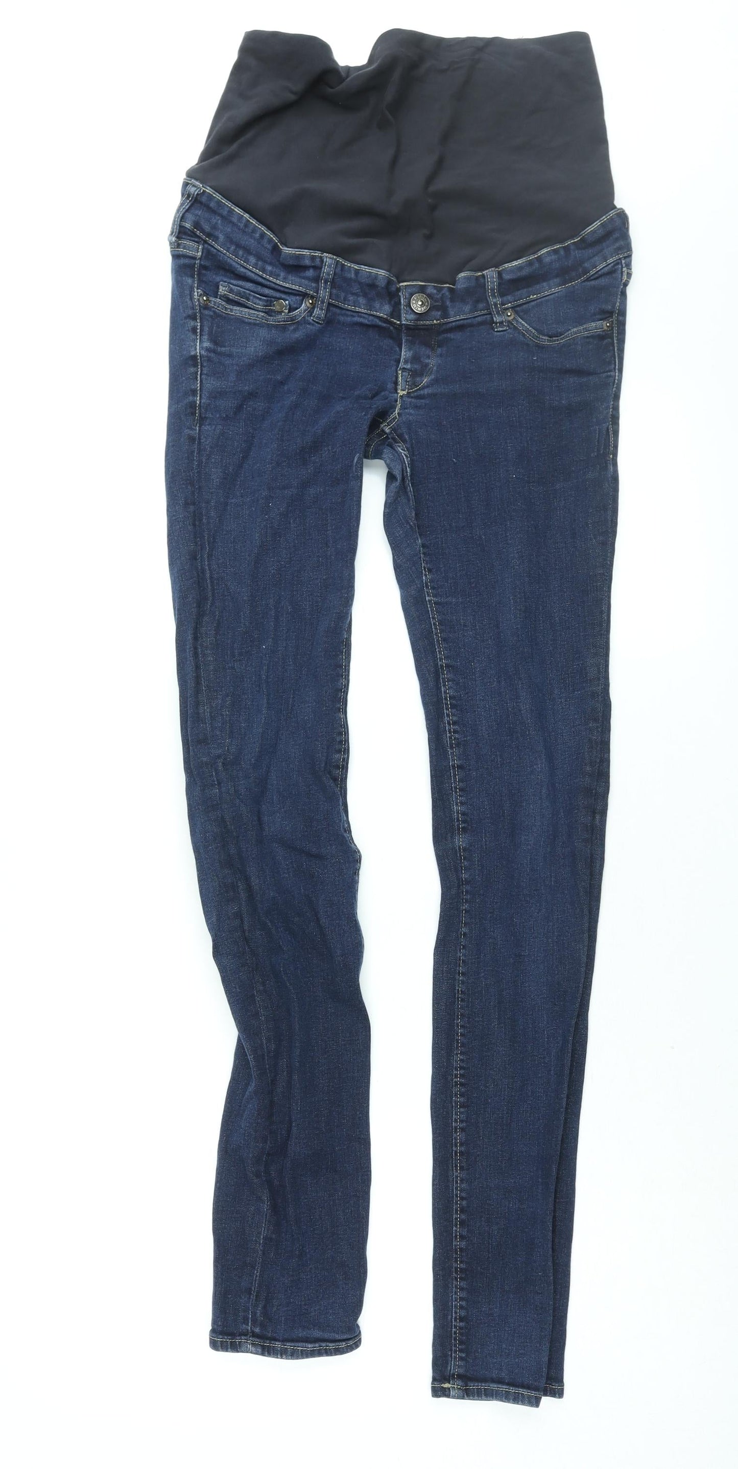 Womens UK Size 8 H&M Regular Fit Skinny Blue Jeans