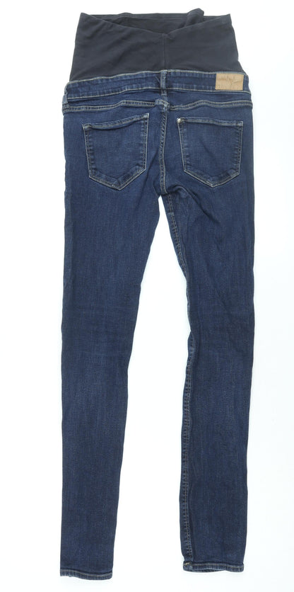 Womens UK Size 8 H&M Regular Fit Skinny Blue Jeans