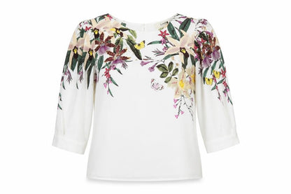 Womens UK Size 8 Oasis White Basic Blouse
