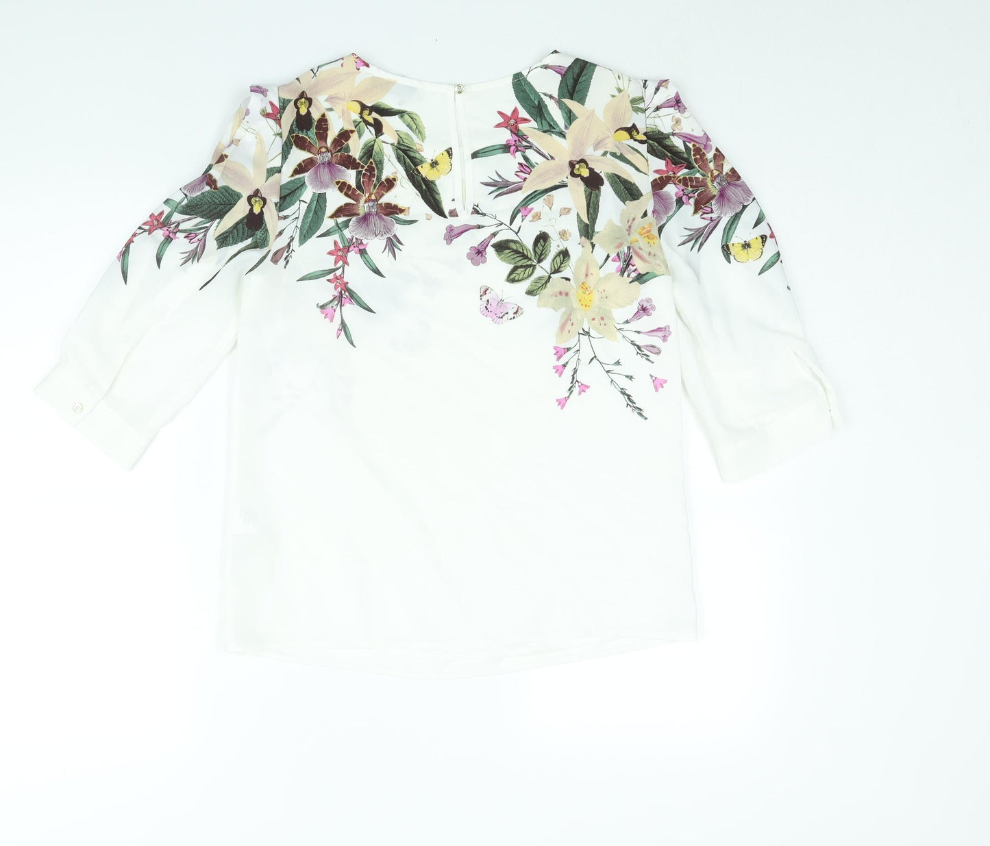 Womens UK Size 8 Oasis White Basic Blouse