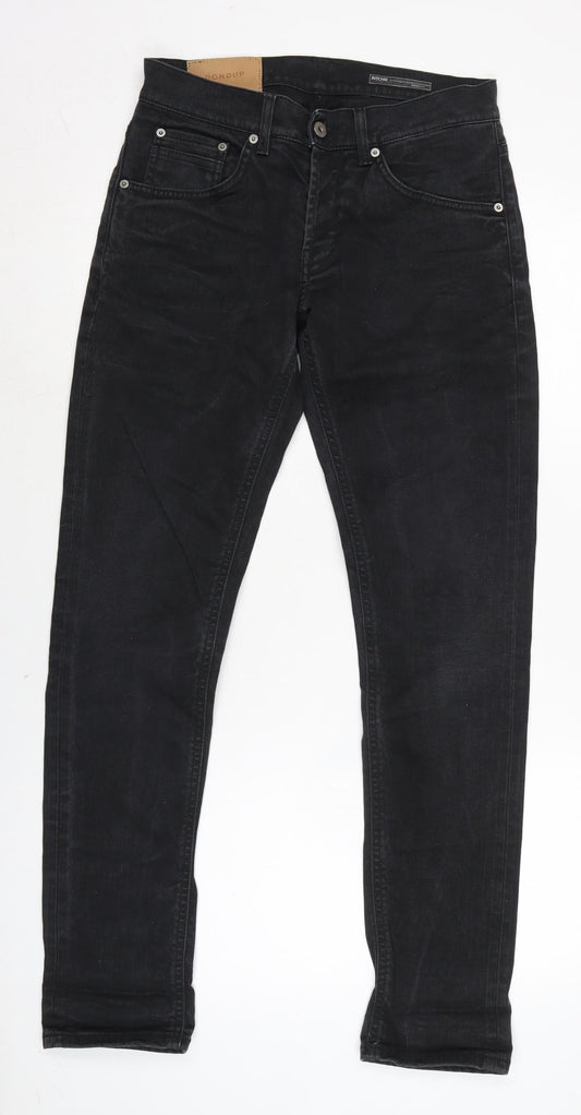 Dondup Mens Grey Cotton Blend Skinny Jeans Size 30 in L32 in Regular Zip