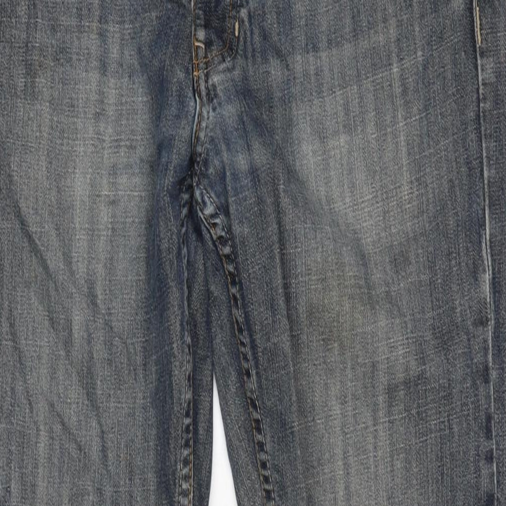 Mens UK Size 32 in Topman Regular Fit Straight Blue Jeans