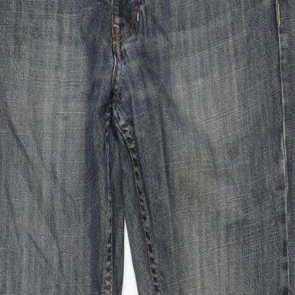 Mens UK Size 32 in Topman Regular Fit Straight Blue Jeans