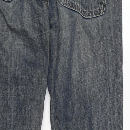 Mens UK Size 32 in Topman Regular Fit Straight Blue Jeans