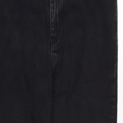 Anthology Womens Grey Cotton Blend Straight Jeans Size 10 L27 in Regular Zip