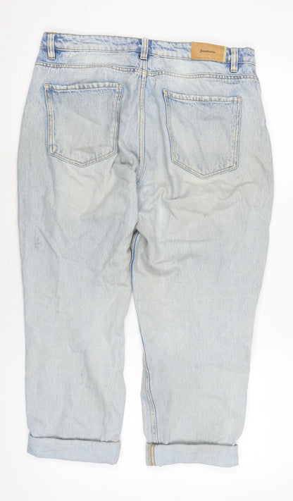 Womens UK Size 14 Stradivarius Regular Fit Straight Blue Jeans