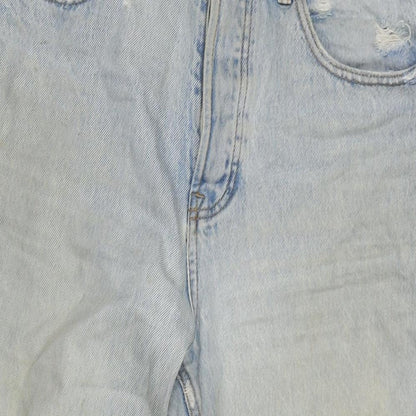Womens UK Size 14 Stradivarius Regular Fit Straight Blue Jeans