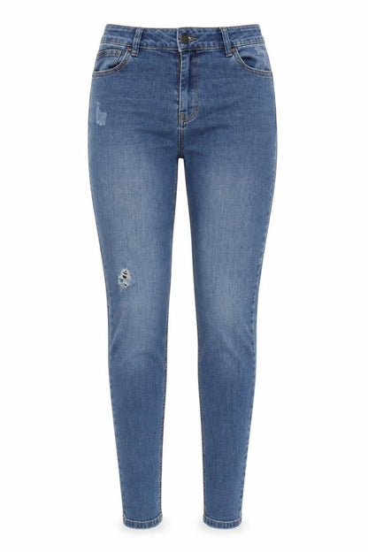 Womens UK Size 10 Denim & Co. Regular Fit Skinny Blue Jeans