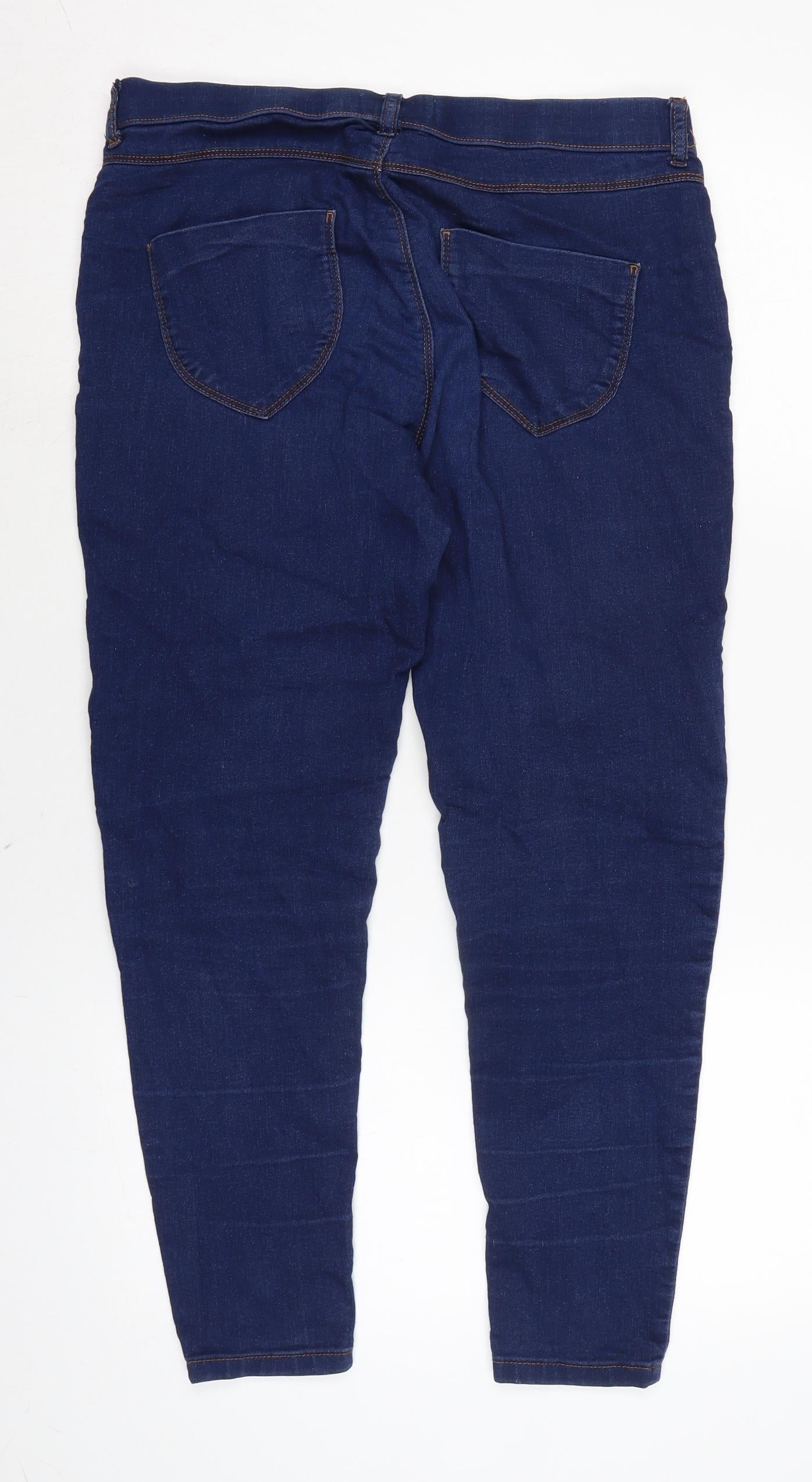 Dorothy Perkins Womens Blue Cotton Blend Jegging Jeans Size 8 L25.5 in Regular