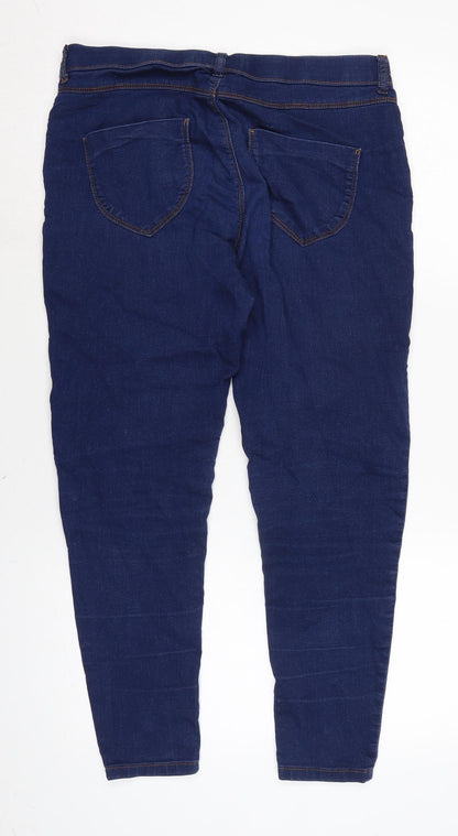 Dorothy Perkins Womens Blue Cotton Blend Jegging Jeans Size 8 L25.5 in Regular