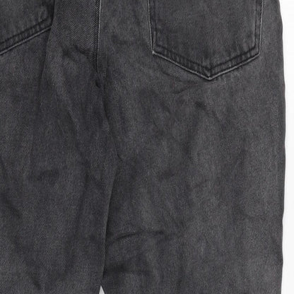 ASOS Mens Grey Cotton Straight Jeans Size 29 in L26 in Regular Button