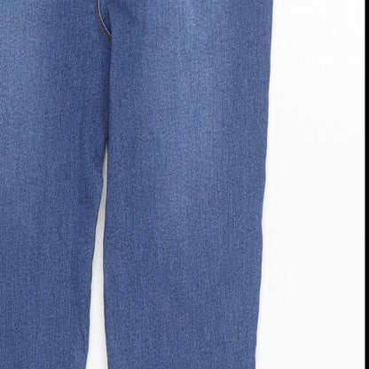 Candy Girls Blue Cotton Jegging Jeans Size 13 Years L24 in Regular - Raw Hem - Distressed.