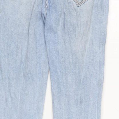 Zara Womens Blue Polyester Bootcut Jeans Size 10 L25 in Regular Zip
