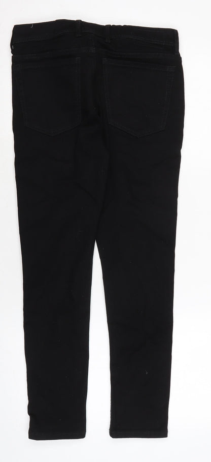 Mens UK Size 30 in River Island Regular Fit Tapered Black Jeans