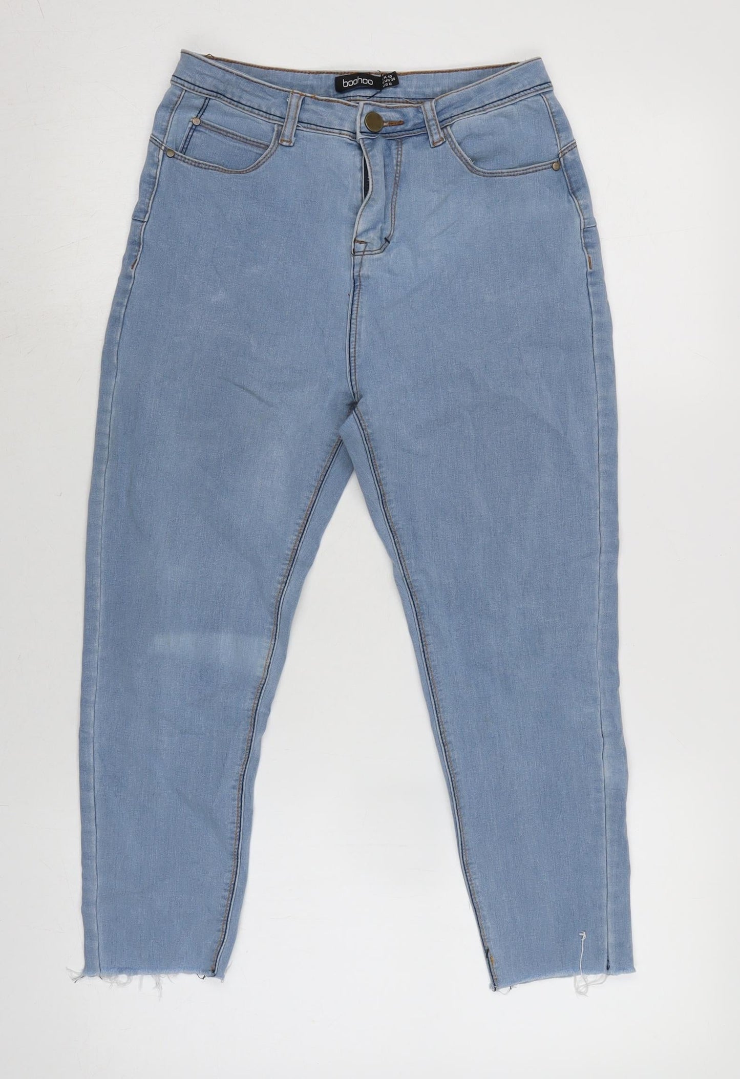 Womens UK Size 10 Marks and Spencer Regular Fit Straight Blue Jeans