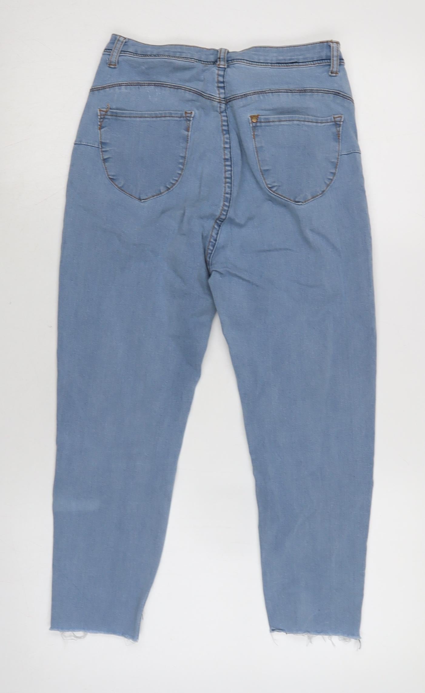 Womens UK Size 10 Marks and Spencer Regular Fit Straight Blue Jeans