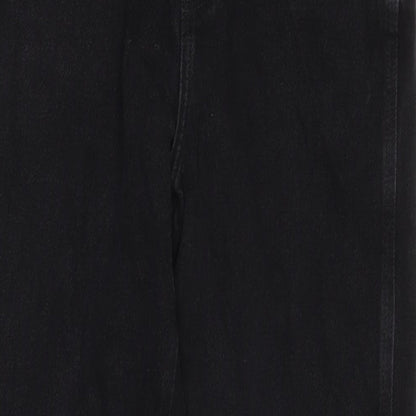 Denim & Co. Womens Blue Cotton Straight Jeans Size 10 L31 in Regular Zip