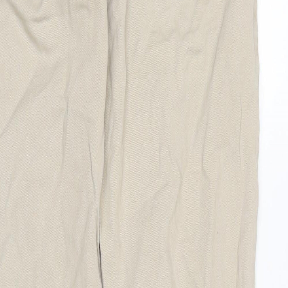 Lee Mens Beige Cotton Flared Jeans Size 26 in L31 in Regular Zip