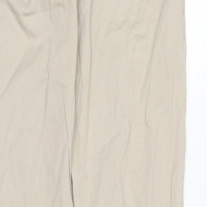 Lee Mens Beige Cotton Flared Jeans Size 26 in L31 in Regular Zip