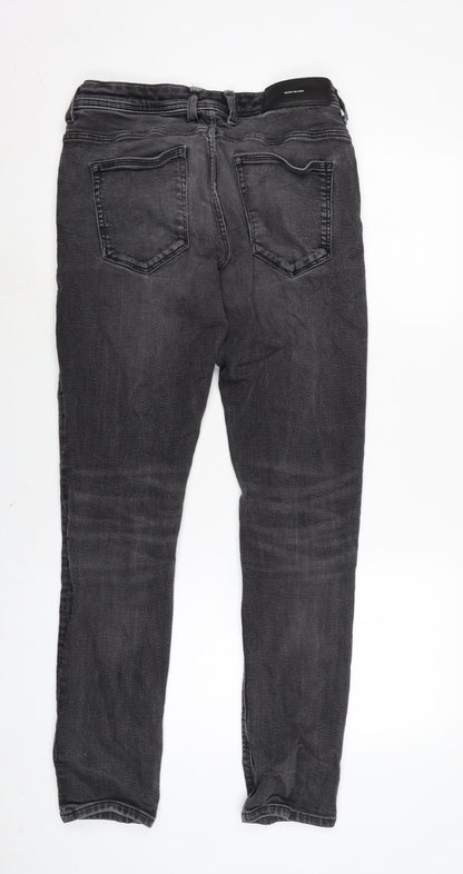 Mens UK Size 30 in River Island Regular Fit Straight Grey Jeans