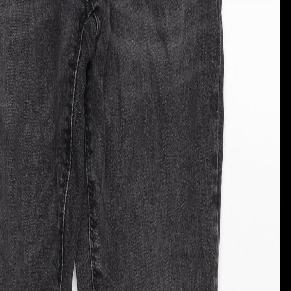 Mens UK Size 30 in River Island Regular Fit Straight Grey Jeans