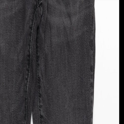 Mens UK Size 30 in River Island Regular Fit Straight Grey Jeans