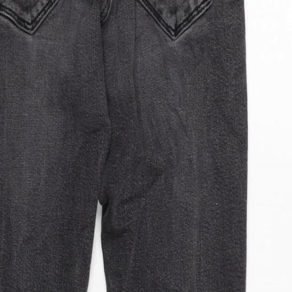 Mens UK Size 30 in River Island Regular Fit Straight Grey Jeans