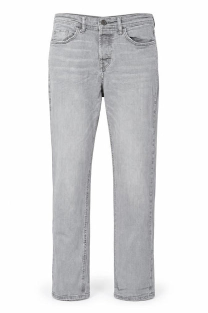 Mens UK Size 28 in Denim & Co. Regular Fit Straight Grey Jeans