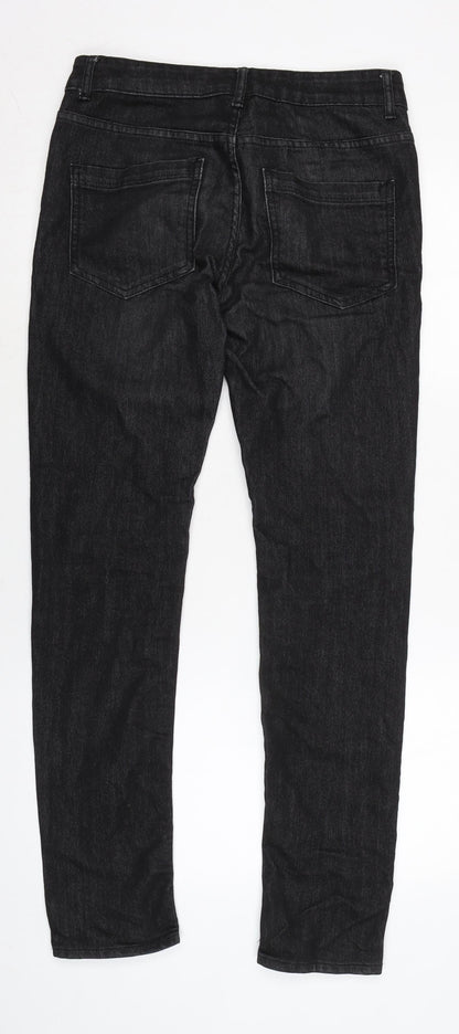 Denim & Co. Mens Black Cotton Blend Skinny Jeans Size 30 in L31 in Regular Zip