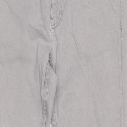 H&M Mens Green Cotton Blend Tapered Jeans Size 2XS L34 in Regular Zip