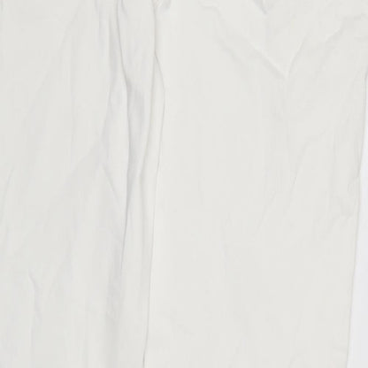 French dressing Jean Womens White Cotton Blend Straight Jeans Size 10 L31 in Regular Zip