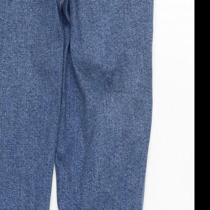 George Womens Blue Cotton Blend Straight Jeans Size 26 in L26.5 in Regular Zip