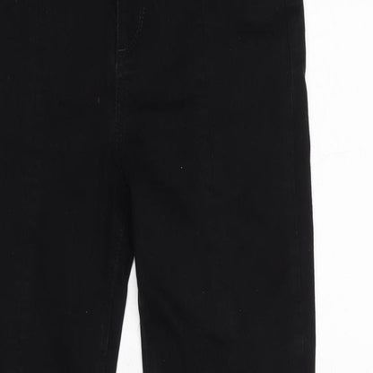 Gap Womens Black Cotton Blend Skinny Jeans Size 28 in L24 in Regular Zip - Vents to bottom legs.