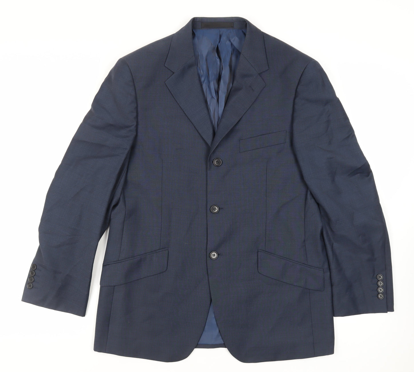 Mens UK Size 40 Marks and Spencer Regular Blue Suit Jacket