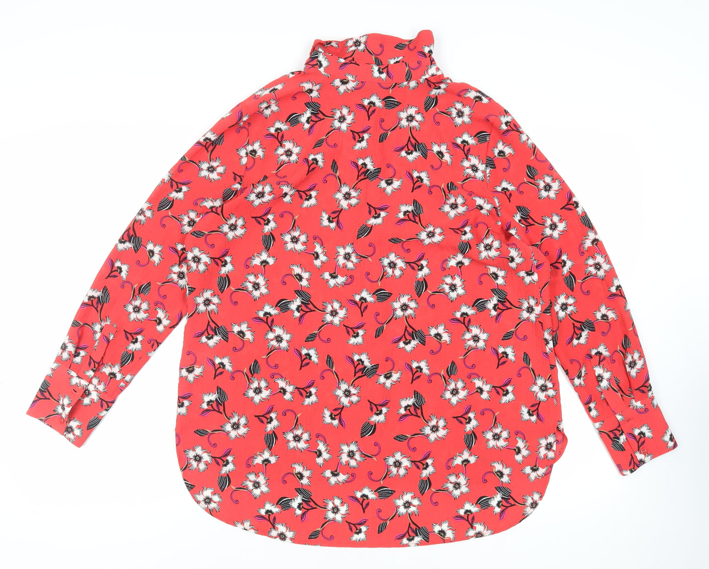 Womens UK Size 18 NEXT Red Basic Button-Up