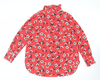 Womens UK Size 18 NEXT Red Basic Button-Up