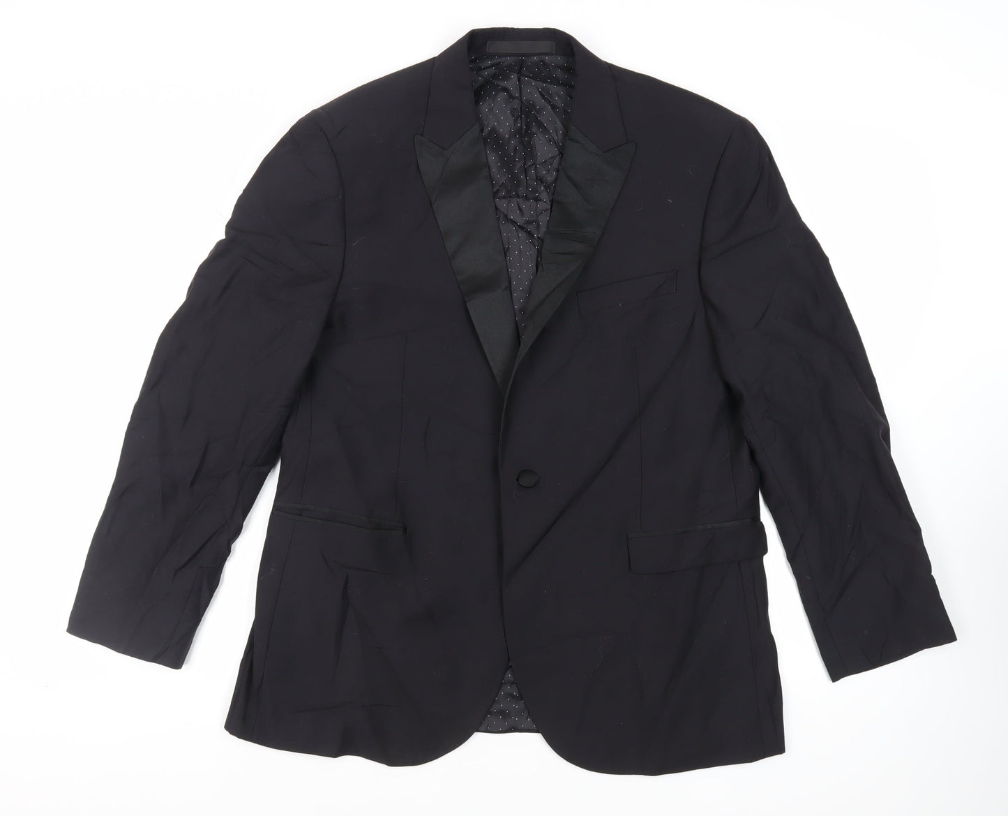Mens UK Size 44 John Lewis Regular Black Suit Tuxedo