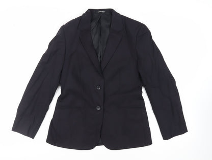 Disley Womens Black Jacket Blazer Size 12 Button