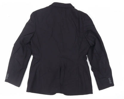 Disley Womens Black Jacket Blazer Size 12 Button